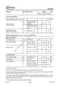 IDB06S60CATMA2 Datasheet Page 2