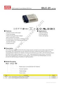 IDLC-25-350 Datasheet Cover