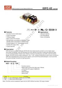IDPC-65-1400DA Datasheet Cover
