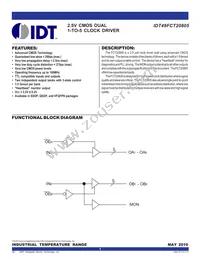 IDT49FCT20805QI8 Datasheet Cover