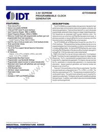 IDT5V9885BPFI8 Datasheet Cover