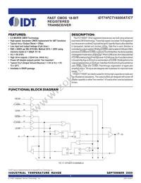 IDT74FCT16500CTPVG8 Datasheet Cover