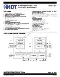 IDT82V1054APFG8 Datasheet Cover