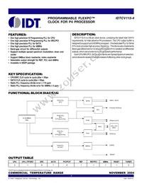 IDTCV115-4PVG8 Datasheet Cover