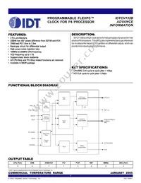 IDTCV132BPVG8 Datasheet Cover