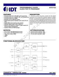 IDTCV152PVG8 Cover