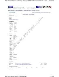 IDTVMM1400EQG Datasheet Cover