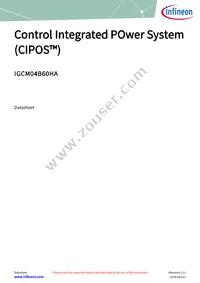 IGCM04B60HAXKMA1 Datasheet Cover