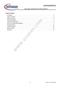 IGW40N65F5AXKSA1 Datasheet Page 3