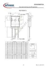 IGW40N65F5AXKSA1 Datasheet Page 12