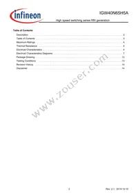 IGW40N65H5AXKSA1 Datasheet Page 3