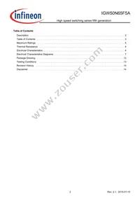 IGW50N65F5AXKSA1 Datasheet Page 3