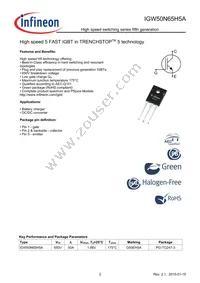 IGW50N65H5AXKSA1 Datasheet Page 2