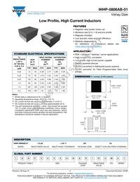 IHHP0806ABERR47M01 Datasheet Cover