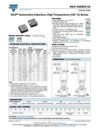 IHLP4040DZER150M5A Datasheet Cover