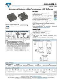 IHSR4040DZERR13M51 Datasheet Cover