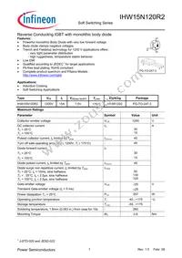 IHW15N120R2 Datasheet Cover