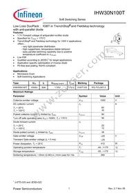 IHW30N100TFKSA1 Datasheet Cover