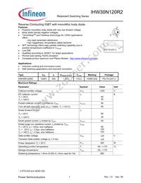 IHW30N120R2 Datasheet Cover