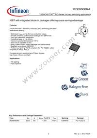 IKD06N60RAATMA1 Datasheet Page 2