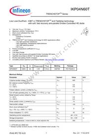 IKI04N60TXKSA1 Datasheet Cover