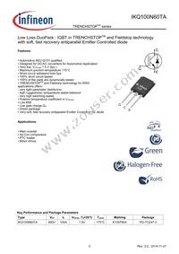 IKQ100N60TAXKSA1 Datasheet Page 2