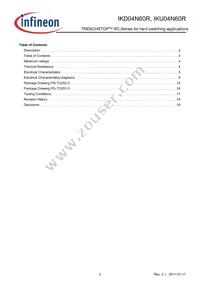 IKU04N60RBKMA1 Datasheet Page 3