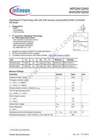 IKW03N120H2FKSA1 Datasheet Cover