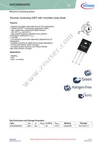 IKW30N65WR5XKSA1 Datasheet Page 2