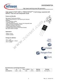 IKW50N65F5AXKSA1 Datasheet Page 2