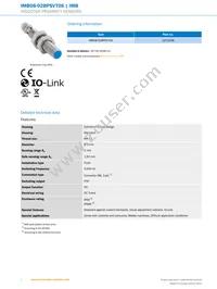 IMB08-02BPSVT0S Datasheet Page 2