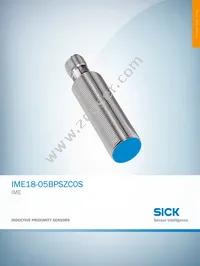 IME18-05BPSZC0S Datasheet Cover