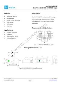 IN-S121DASRYG Datasheet Cover