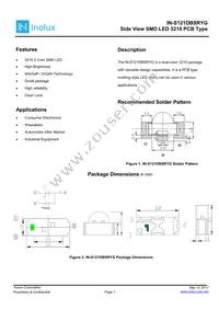 IN-S121DBSRYG Datasheet Cover