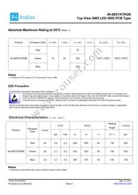 IN-S85TATRGB Datasheet Page 2