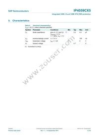 IP4059CX5/LF Datasheet Page 3