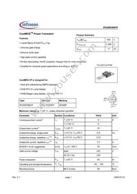 IPA50R399CPXKSA1 Datasheet Cover