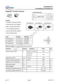 IPB100N06S3-04 Datasheet Cover