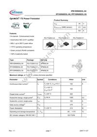 IPB100N06S3L-04 Datasheet Cover