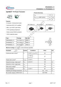 IPB45N06S3L-13 Datasheet Cover