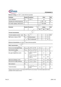 IPD250N06N3GBTMA1 Datasheet Page 2