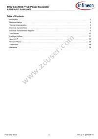 IPD50R1K4CEBTMA1 Datasheet Page 2