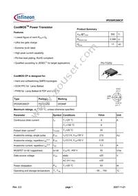 IPD50R399CPBTMA1 Datasheet Cover