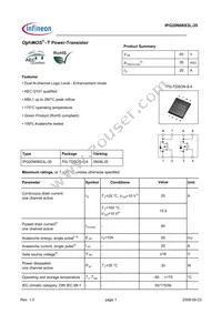 IPG20N06S3L-35 Datasheet Cover