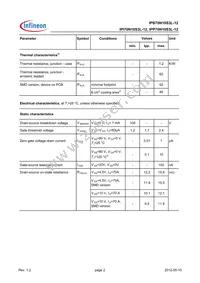 IPI70N10S3L12AKSA1 Datasheet Page 2