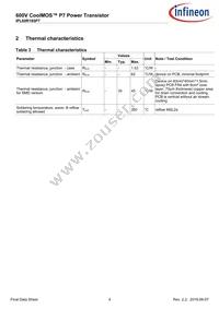 IPL60R185P7AUMA1 Datasheet Page 4