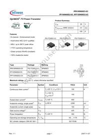 IPP100N06S3-03 Datasheet Cover