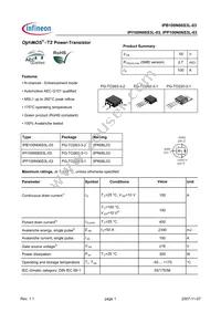 IPP100N06S3L-03 Datasheet Cover