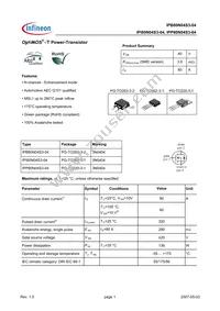 IPP80N04S3-04 Datasheet Cover