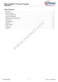 IPP80R900P7XKSA1 Datasheet Page 2